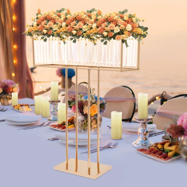 Gold Crystal Flower Stand - Image 4