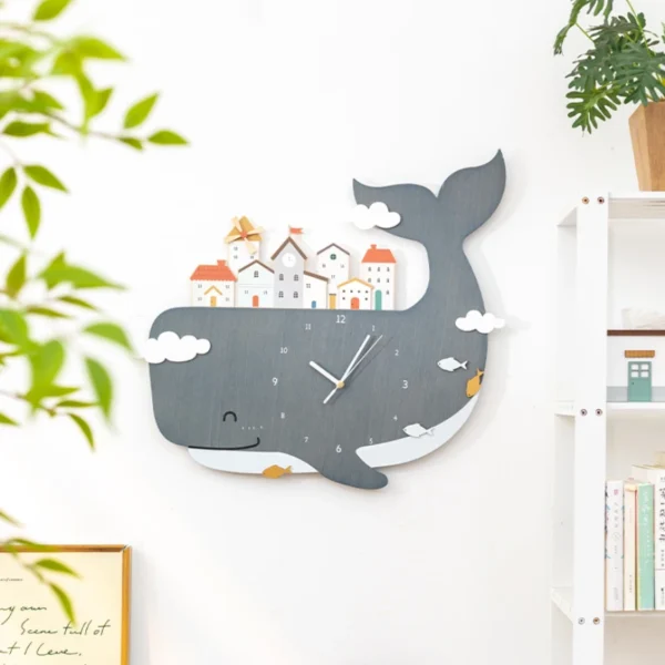 Wooden Whale Clock - Image 2