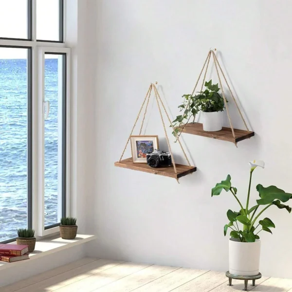 Hemp Rope Wall Shelf - Image 2