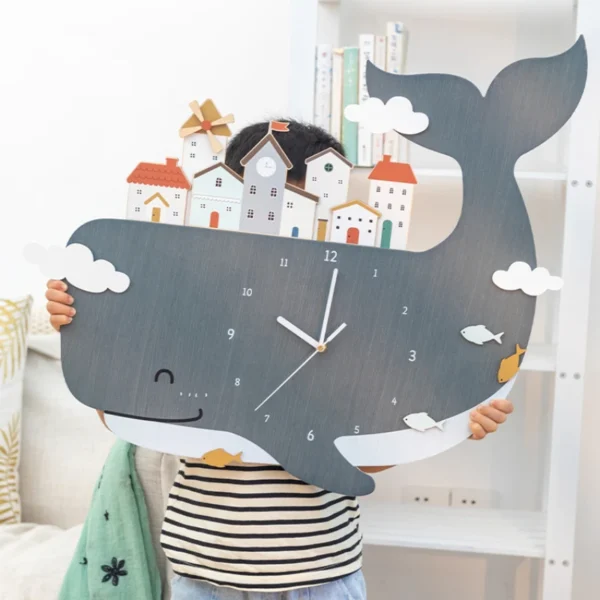 Wooden Whale Clock - Image 4
